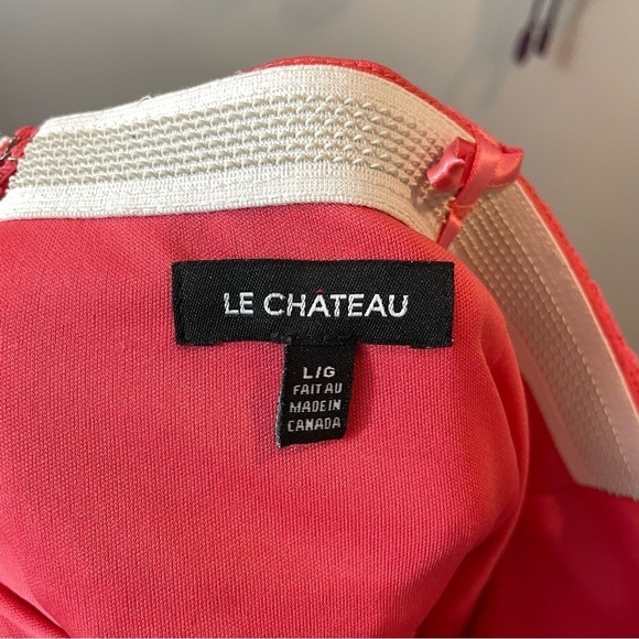 Lace Mini Dress Sz L Pink A-Line Strapless Barbie PINK dress for PROM/Formal - Picture 8 of 12